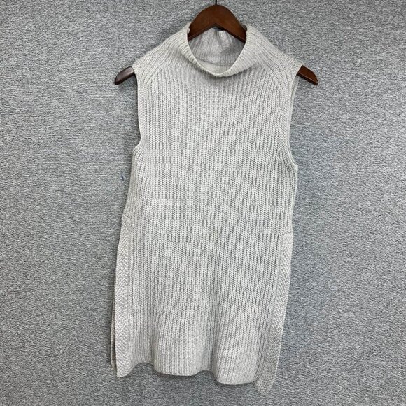 Aritzia Wilfred Knit Top Womens Size XS Gray 100% Wool Sleeveless Cowl Neck - Picture 11 of 12